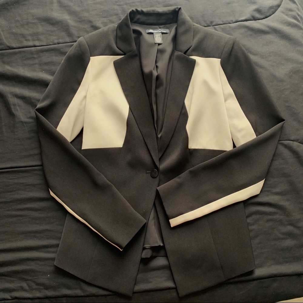 Black and beige blazer